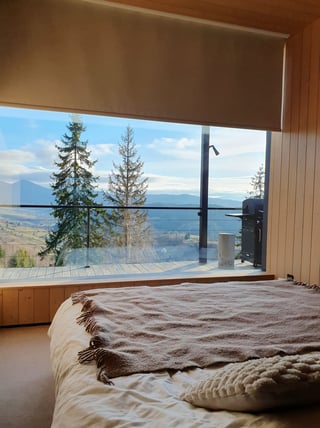 Interior del chalet con vista